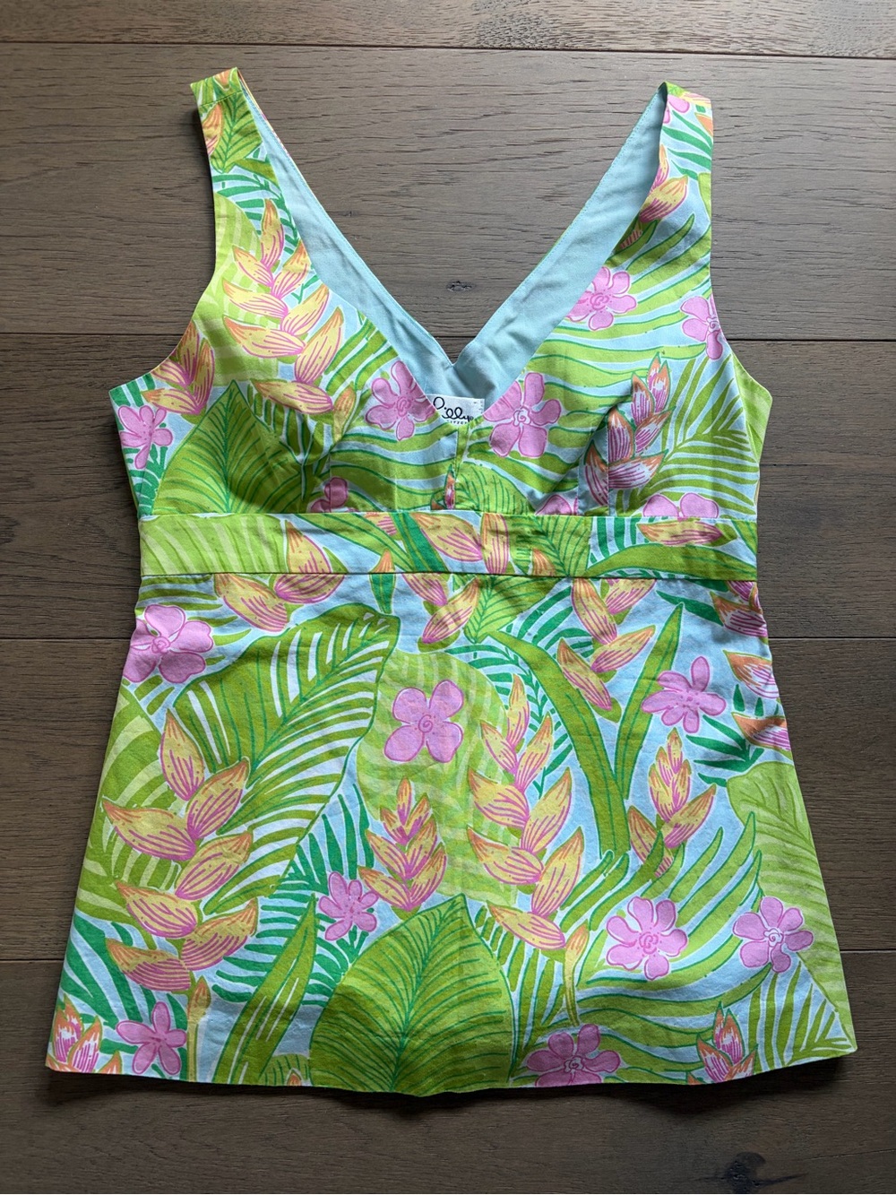 Lilly Pulitzer VINTAGE 90’s Womens Tank Green, Pink & Blue